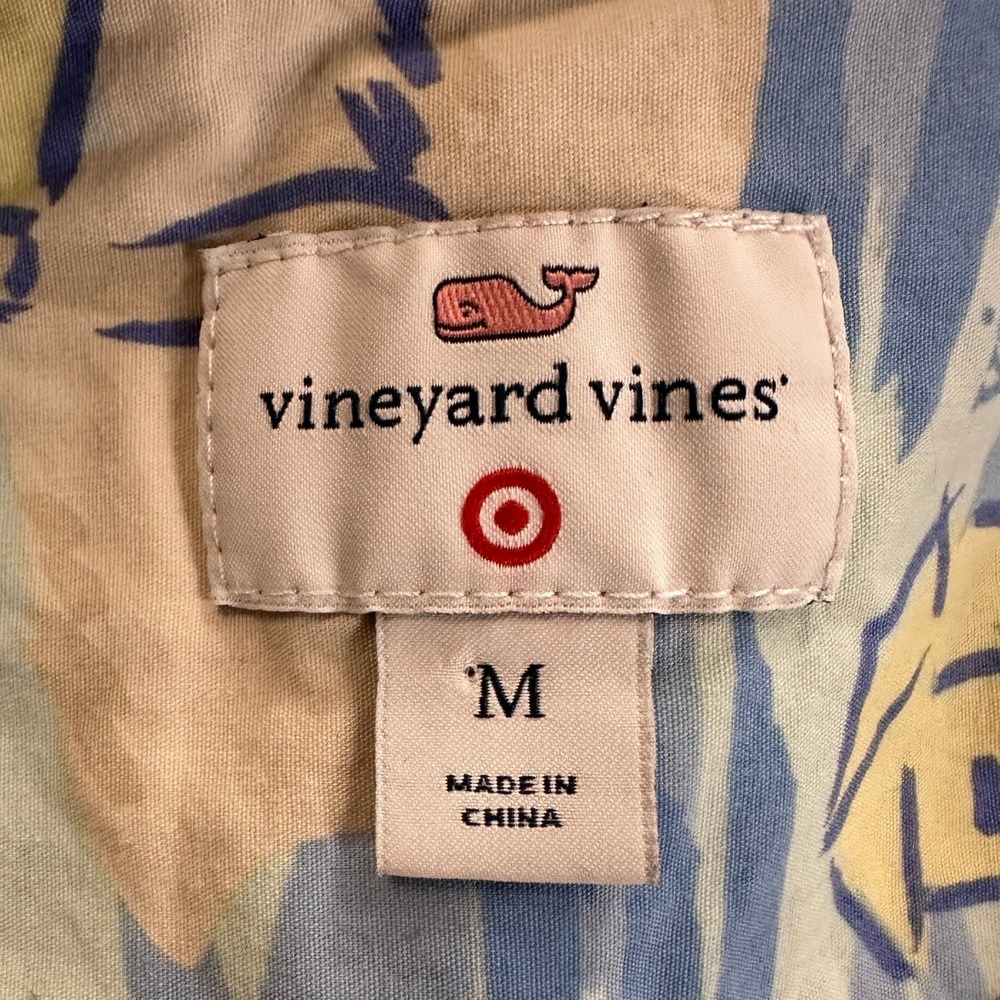 Vineyard Vines Mens Button Down Shirt Medium Blue Island Pocket Short Sleeve - Picture 3 of 10